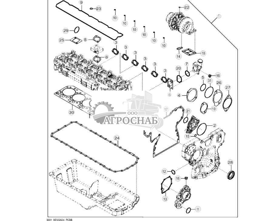 9901 Комплект для капитального ремонта двигателя (22) 